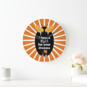 Lion - Kämpfe immer um deine Träume Große Wanduhr (Zuhause)