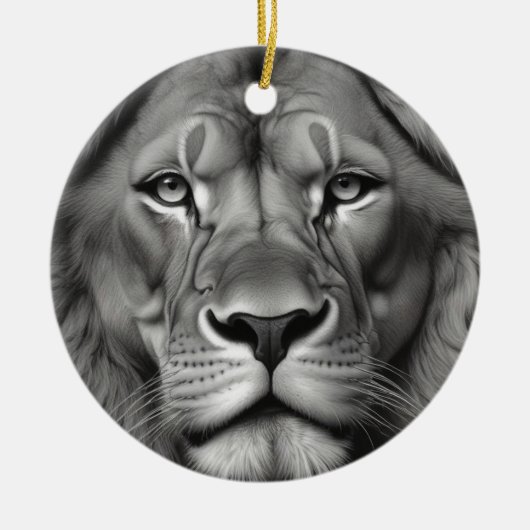 Lion Keramik Ornament (Vorne)