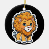 Lion Keramik Ornament (Vorne)