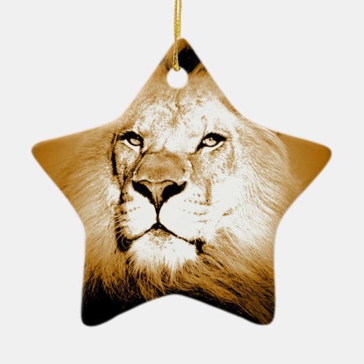 Lion Keramik Ornament (Vorne)