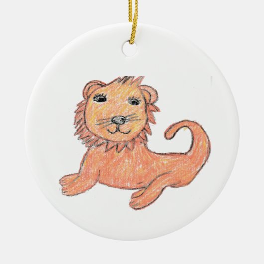 Lion Keramik Ornament (Vorne)