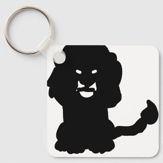 Lion Keychain – Bold Crest Silhouette Symbol Schlüsselanhänger (Vorderseite)