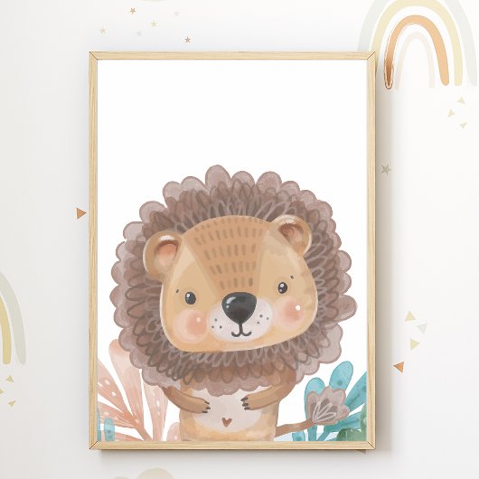 Lion Kinderzimmer Poster Animal Kids Room Deco