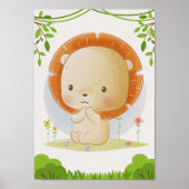 Lion Kinderzimmer Print Animal Kids Room Poster (Vorne)