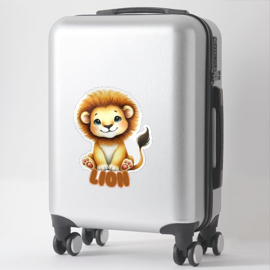 LION - KINDERZIMMER STICKER (Koffer)