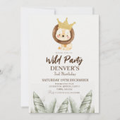 Lion King Birthday Party Einladung (Vorderseite)