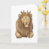 Lion King Crown Karte (Gelbe Blume)