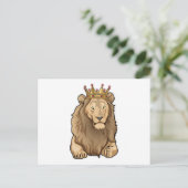 Lion King Crown Postkarte (Stehend Vorderseite)