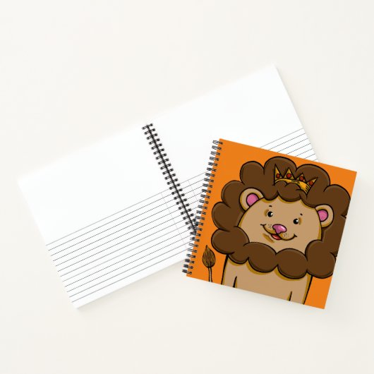 Lion King Digital Zeichnend, glücklich farbig Notizblock (Innenseite)