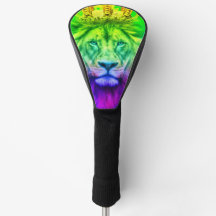 Lion King Golf Head Cover in Abstrakten Farben!