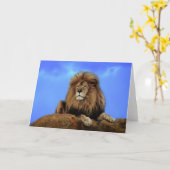 Lion King in Afrika Karte (Gelbe Blume)