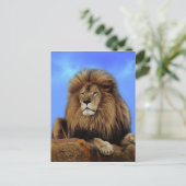 Lion King in Afrika Postkarte (Stehend Vorderseite)