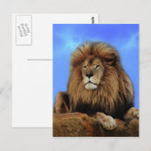 Lion King in Afrika Postkarte (Vorne/Hinten)