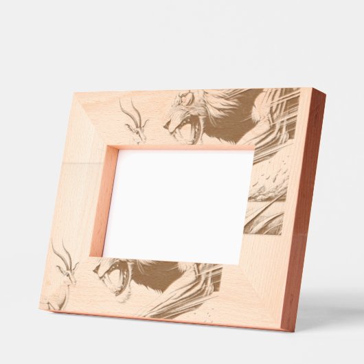 Lion King in Aktion Geätzte Rahmen (Links)