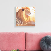 Lion King | Männliche Löwennatur Leinwanddruck (Insitu (Wohnzimmer))