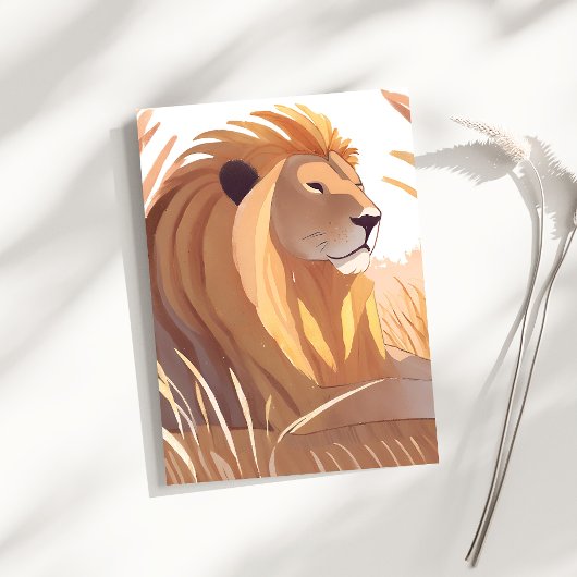 Lion King | Männliche Löwennatur Postkarte
