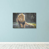Lion King of the Dschungel Leinwanddruck (Insitu (Holzboden))