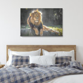 Lion King of the Dschungel Leinwanddruck (Insitu (Schlafzimmer))