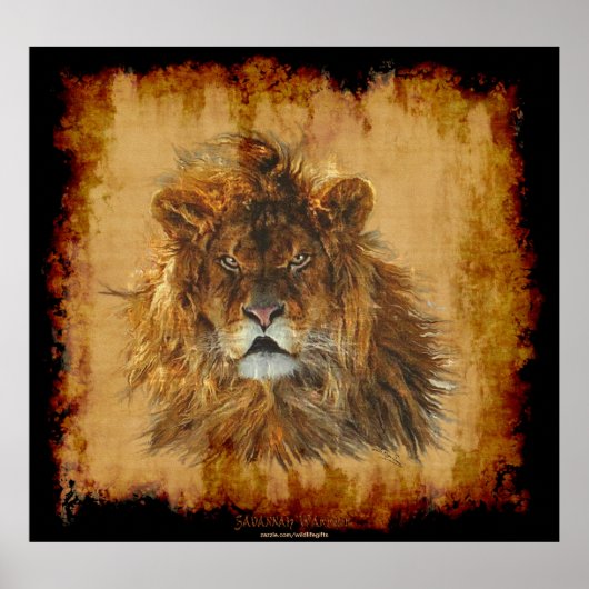 Lion King of the Jungle Wildlife Art Poster (Vorne)