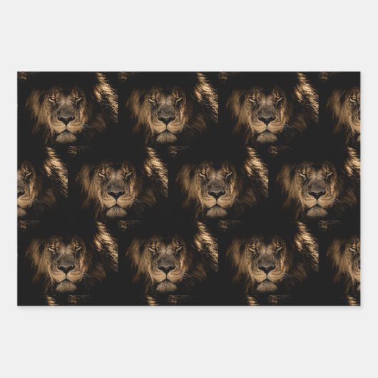 Lion King of the Jungle Wrapping Paper Pack Geschenkpapier Set (Vorderseite 2)