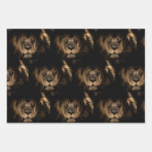 Lion King of the Jungle Wrapping Paper Pack Geschenkpapier Set (Vorderseite)