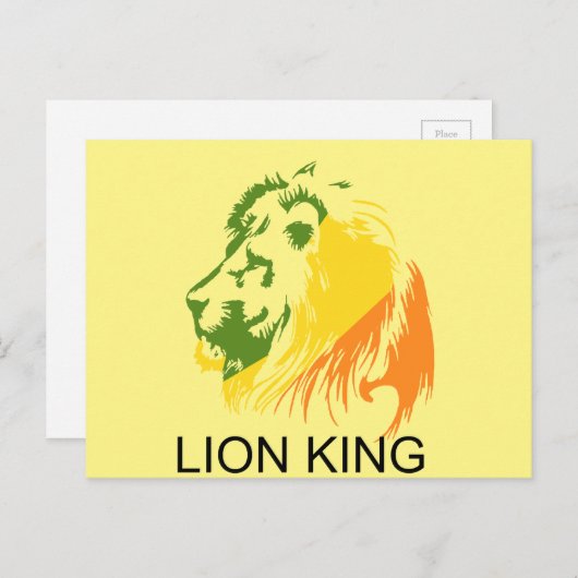 LION KING POSTKARTE (Vorne/Hinten)