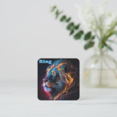 Lion King Quadratische Visitenkarte (Stehend Vorderseite)