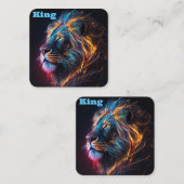 Lion King Quadratische Visitenkarte (Vorne/Hinten)
