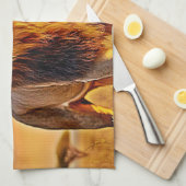 Lion King Savanna Sunset Design Geschirrtuch (Viertel Falte)