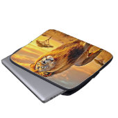 Lion King Savanna Sunset Design Laptopschutzhülle (Vorne Knopf)