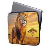 Lion King Savanna Sunset Design Laptopschutzhülle (Vorderseite Links)