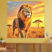 Lion King Savanna Sunset Design Leinwanddruck (Insitu (Wohnzimmer))