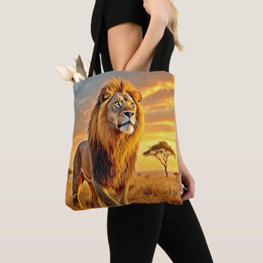 Lion King Savanna Sunset Design Tasche (Von Nahem)