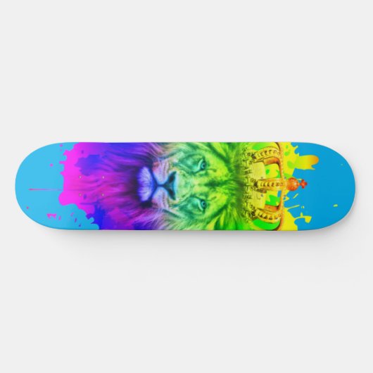 Lion King Skateboard Deck in Abstrakten Farben! (Horizontal)