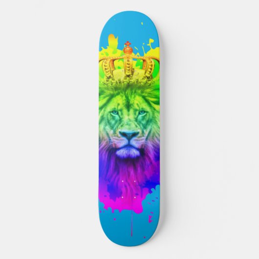 Lion King Skateboard Deck in Abstrakten Farben! (Vorderseite)