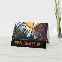 Lion King und Cubs Happy Vatertag Card Karte