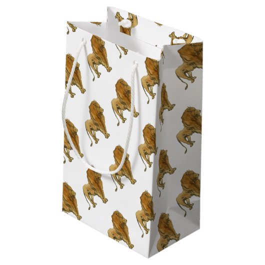 Lion Kleine Geschenktüte (Rückseite Schrägansicht)