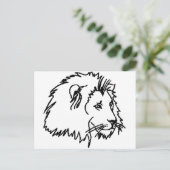 Lion Kontur Postkarte (Stehend Vorderseite)