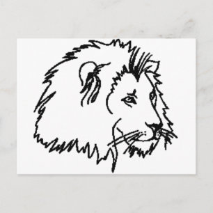 Lion Kontur Postkarte