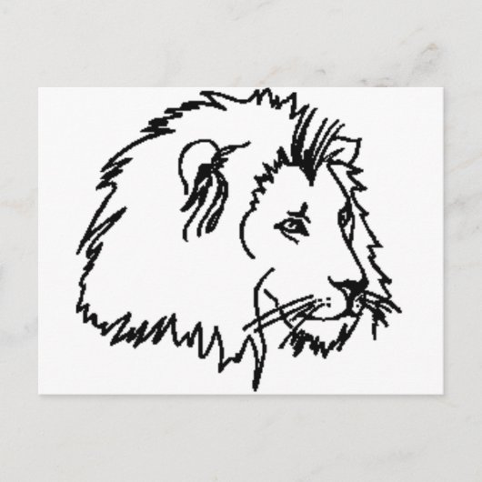 Lion Kontur Postkarte (Vorderseite)