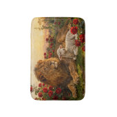 Lion & Lamb in the Roses Badematte (Vorderseite Vertikal)