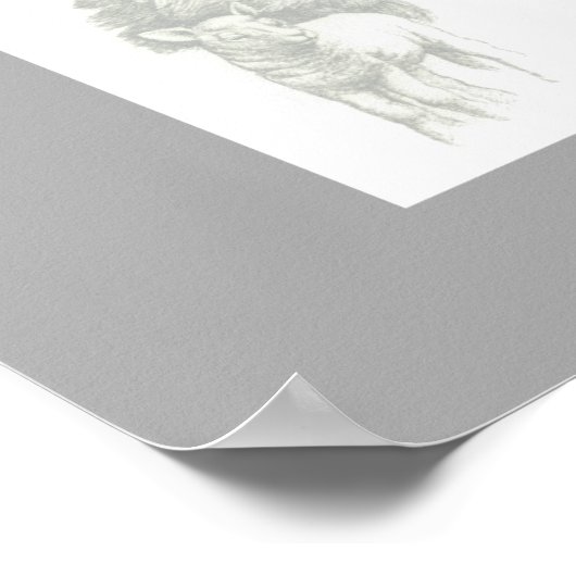 Lion & Lamb Print Poster (Ecke)