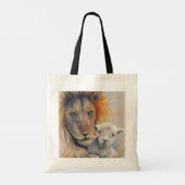 "Lion & Lamb" Tote Bag Tragetasche (Rückseite)
