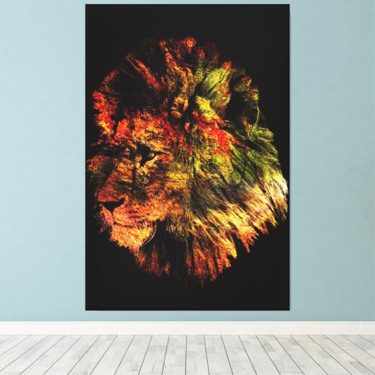 Lion Leinwanddruck (Insitu (Holzboden))