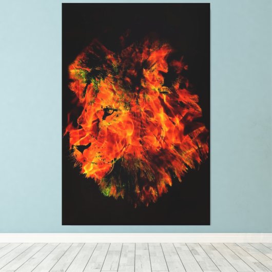 Lion Leinwanddruck (Insitu (Holzboden))