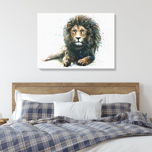 Lion Leinwanddruck (Insitu (Schlafzimmer))
