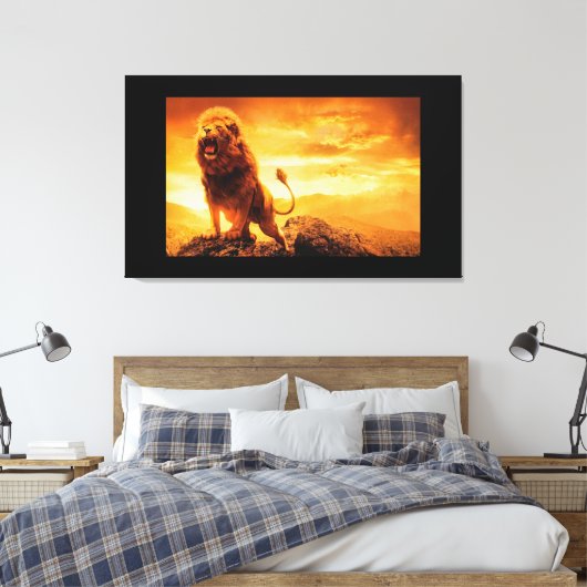 Lion Leinwanddruck (Insitu (Schlafzimmer))