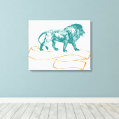 Lion Leinwanddruck (Insitu (Holzboden))