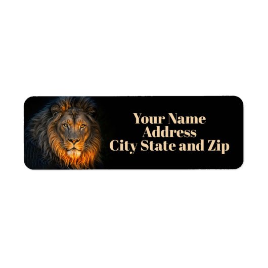 Lion Leo Return Address Labels (Vorne)