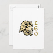 LION LEO ZODIAC POSTKARTE (Vorne/Hinten)